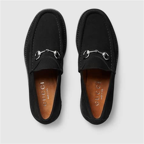 gucci mens black suede loafers|gucci lace up loafers.